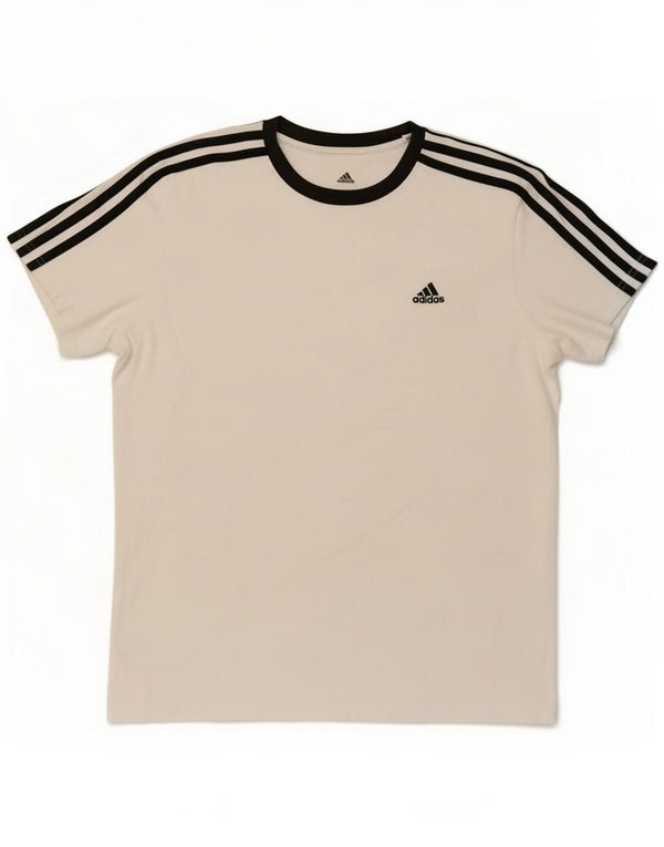 Adidas Camiseta Mujer Top UK 12/14 Medium Blanco Algodón