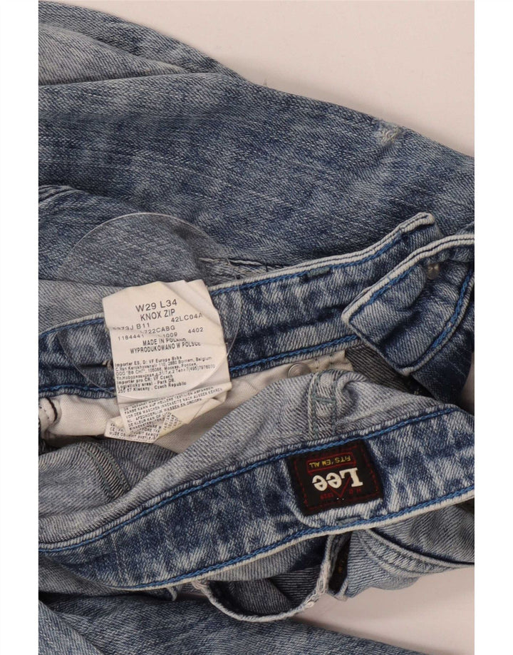 Lee Vaqueros Rectos Desgastados Knox para Hombre W29 L30 Algodón Azul