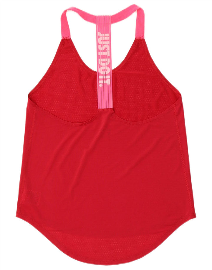 Nike Mujer Graphic Vest Top UK 10 Pequeño Rojo Colorblock Poliéster