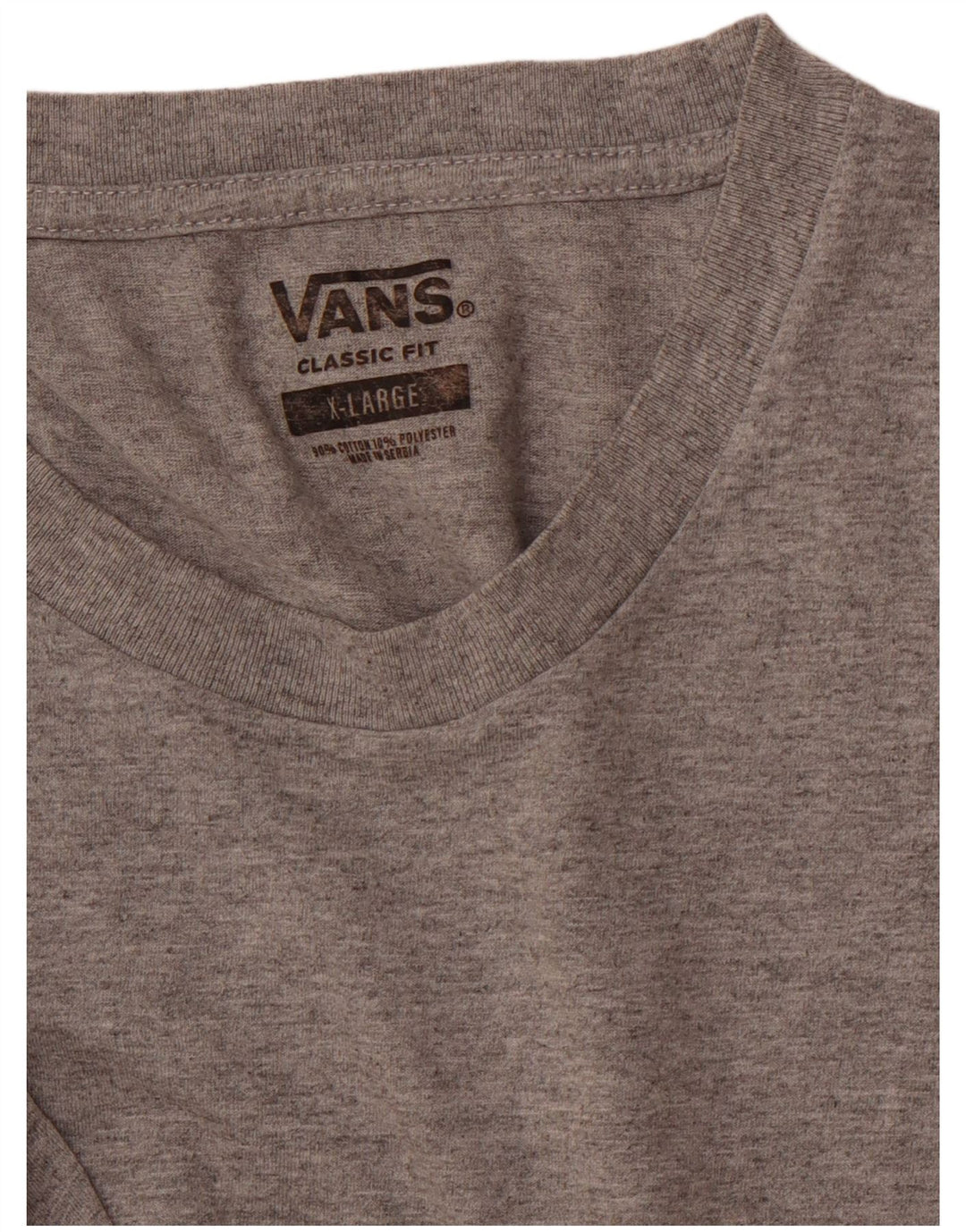VANS Hombre Classic Fit Camiseta Top XL Negro Colorblock Algodón