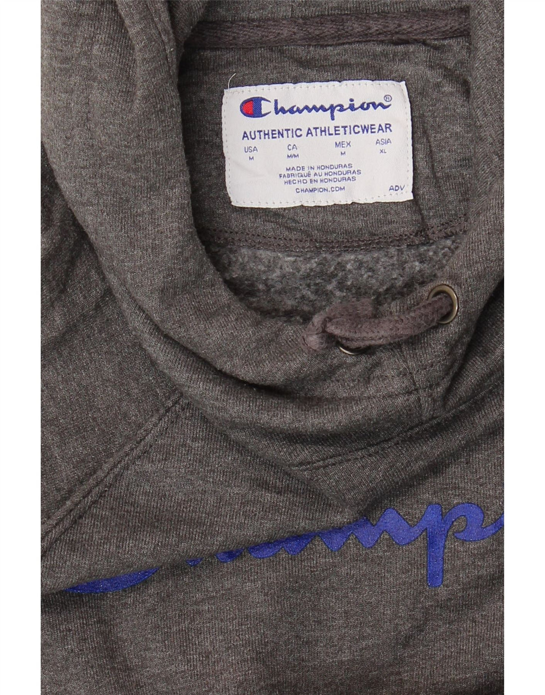 Champion Sudadera con capucha gráfica para mujer UK 14 Gris medio