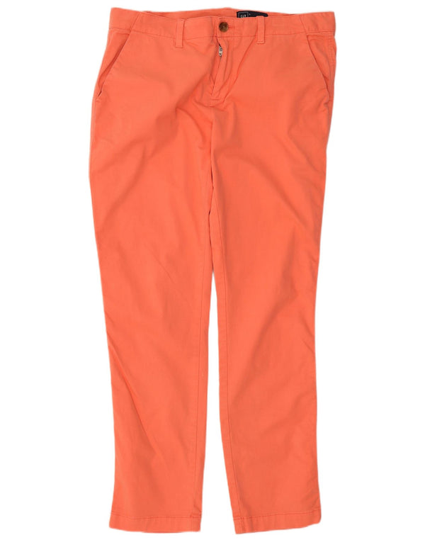 Gap Pantalones chinos delgados para mujer US 4 Small W32 L27 Algodón naranja