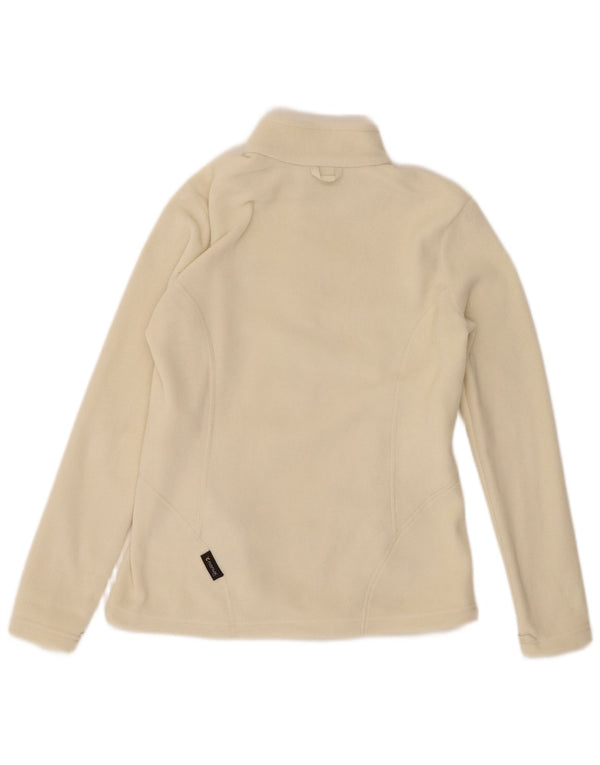 Jack Wolfskin Chaqueta polar con forro para mujer UK 8/10 Small Off White Poliéster