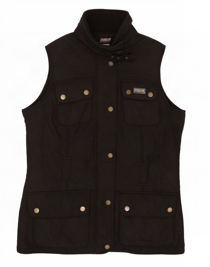 Chaleco acolchado extragrande para mujer Barbour UK 10 Small Poliéster negro