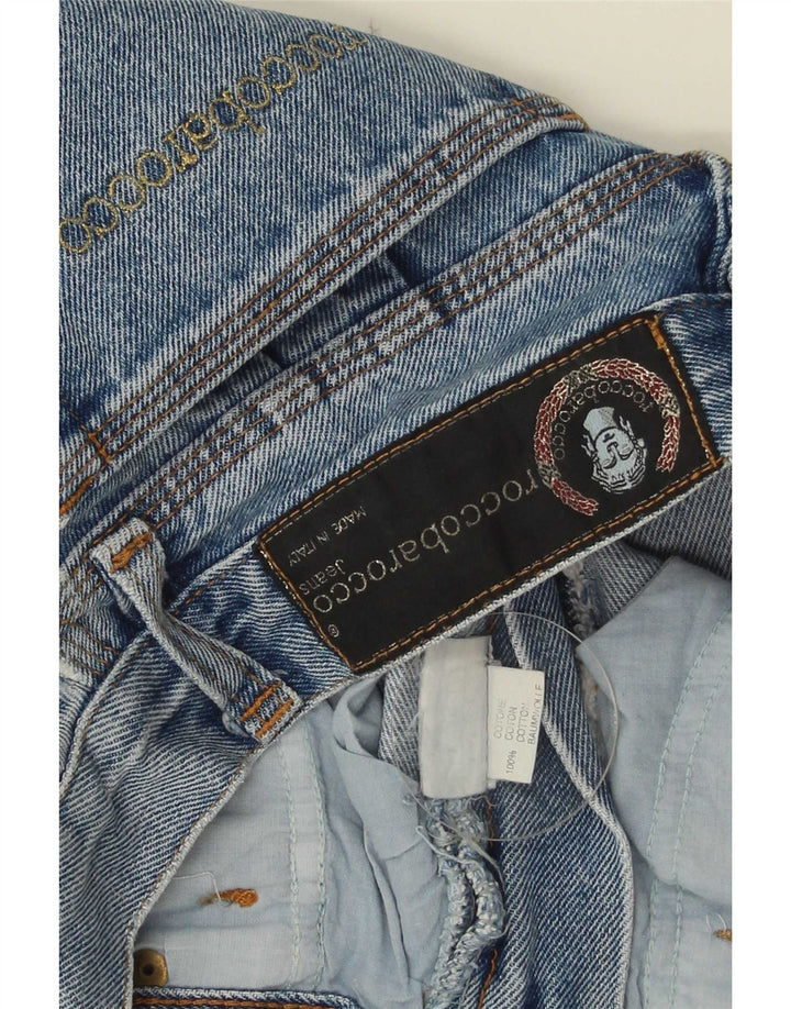 Falda Vaquera Roccobarocco Mujer W33 Grande Algodón Azul