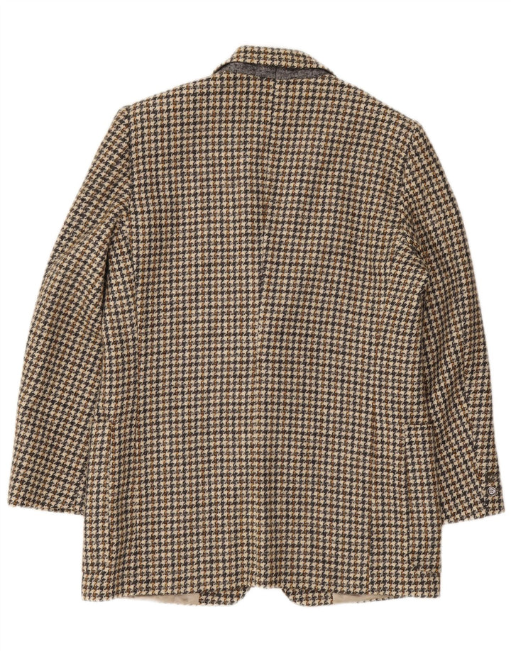 Reporter Chaqueta tipo blazer de 2 botones para hombre IT 48 Lana de pata de gallo marrón medio