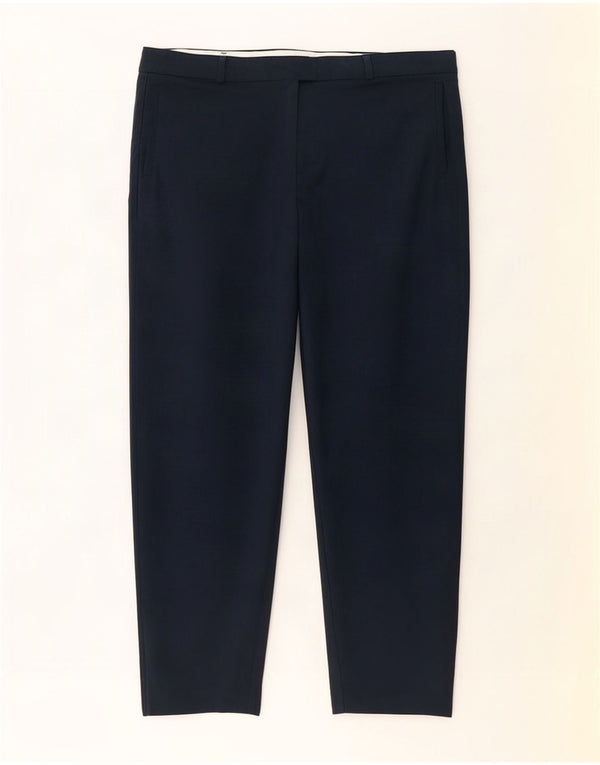 Monsoon Pantalones chinos de cintura alta para mujer UK 22 3XL W44 L28 Azul marino