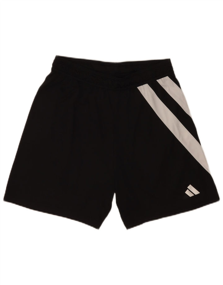 Adidas Pantalones cortos deportivos con gráficos para hombre, deportes de poliéster negro mediano