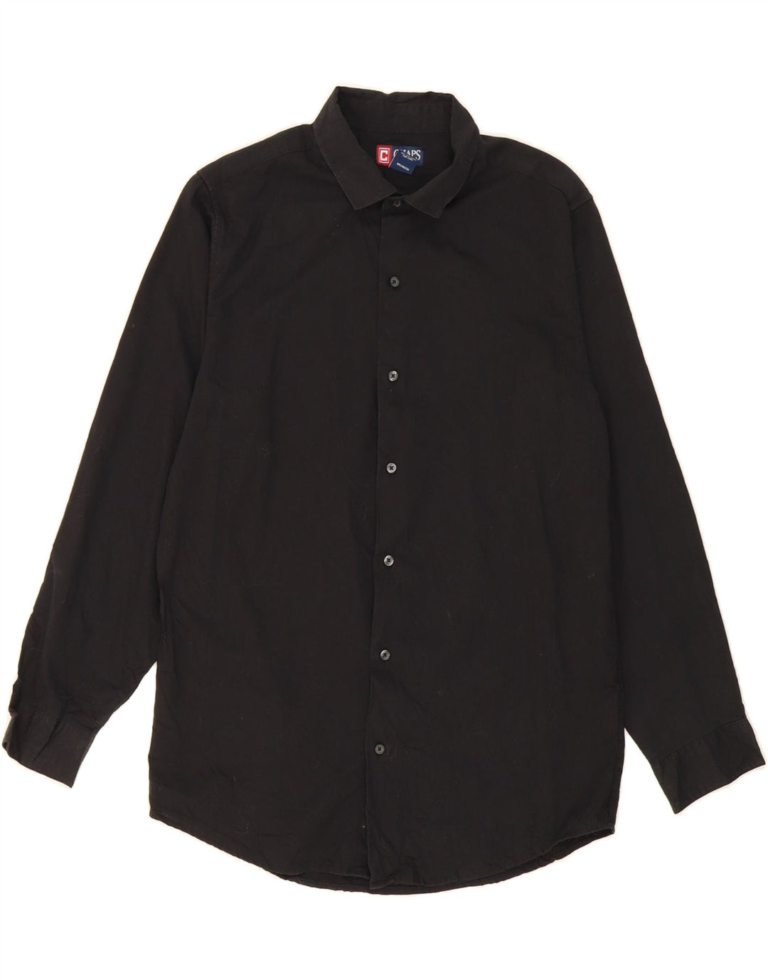 CHAPS Boys Shirt 15-16 Years XL Black Cotton Vintage Chaps and Second-Hand Chaps from Messina Hembry 