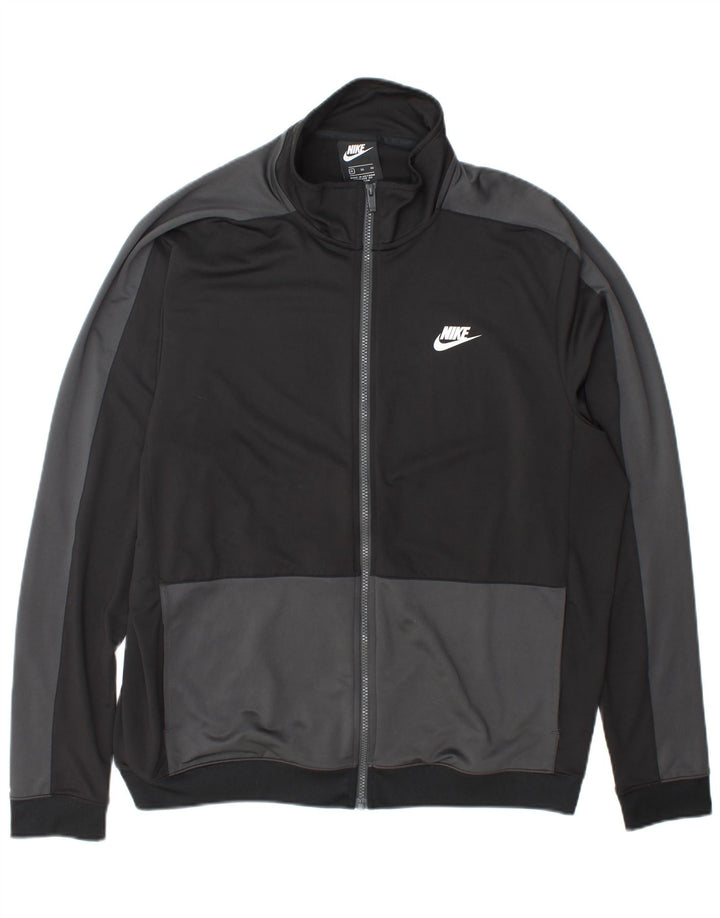 Nike Chaqueta de chándal para hombre XL Negro Colorblock Poliéster