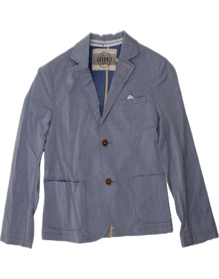 VINTAGE Boys 2 Button Blazer Jacket 9-10 Years Blue Cotton Vintage Vintage and Second-Hand Vintage from Messina Hembry 