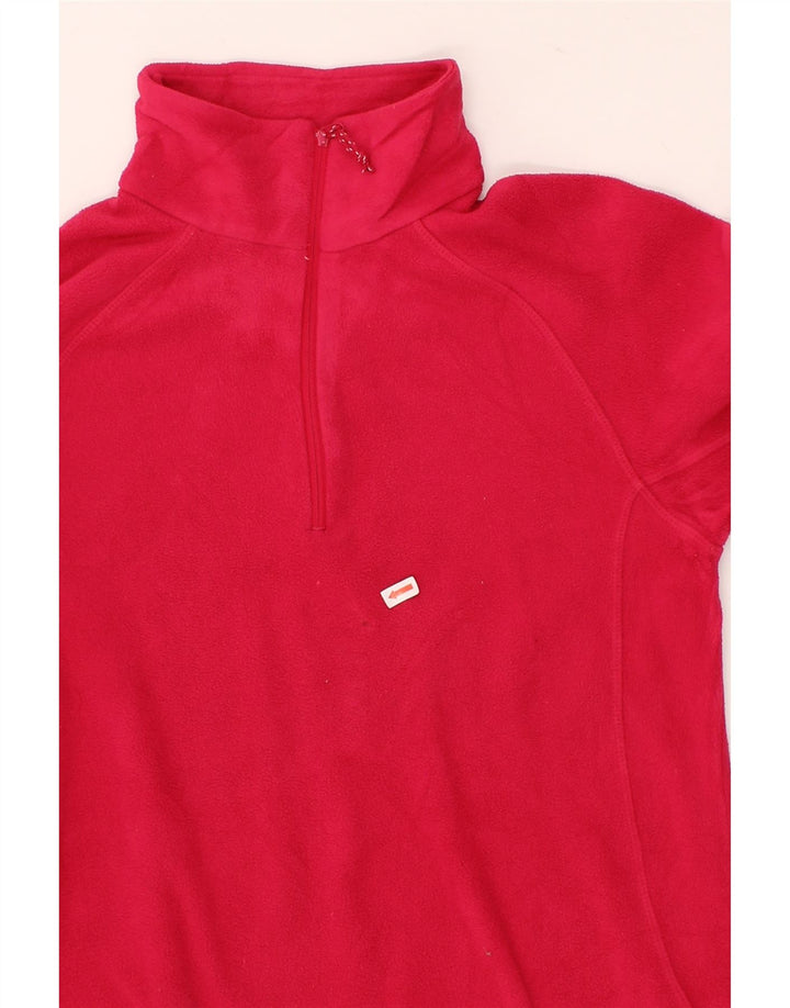 BERGHAUS Womens Zip Neck Fleece Jumper UK 12 Medium Pink Polyester Vintage Berghaus and Second-Hand Berghaus from Messina Hembry 