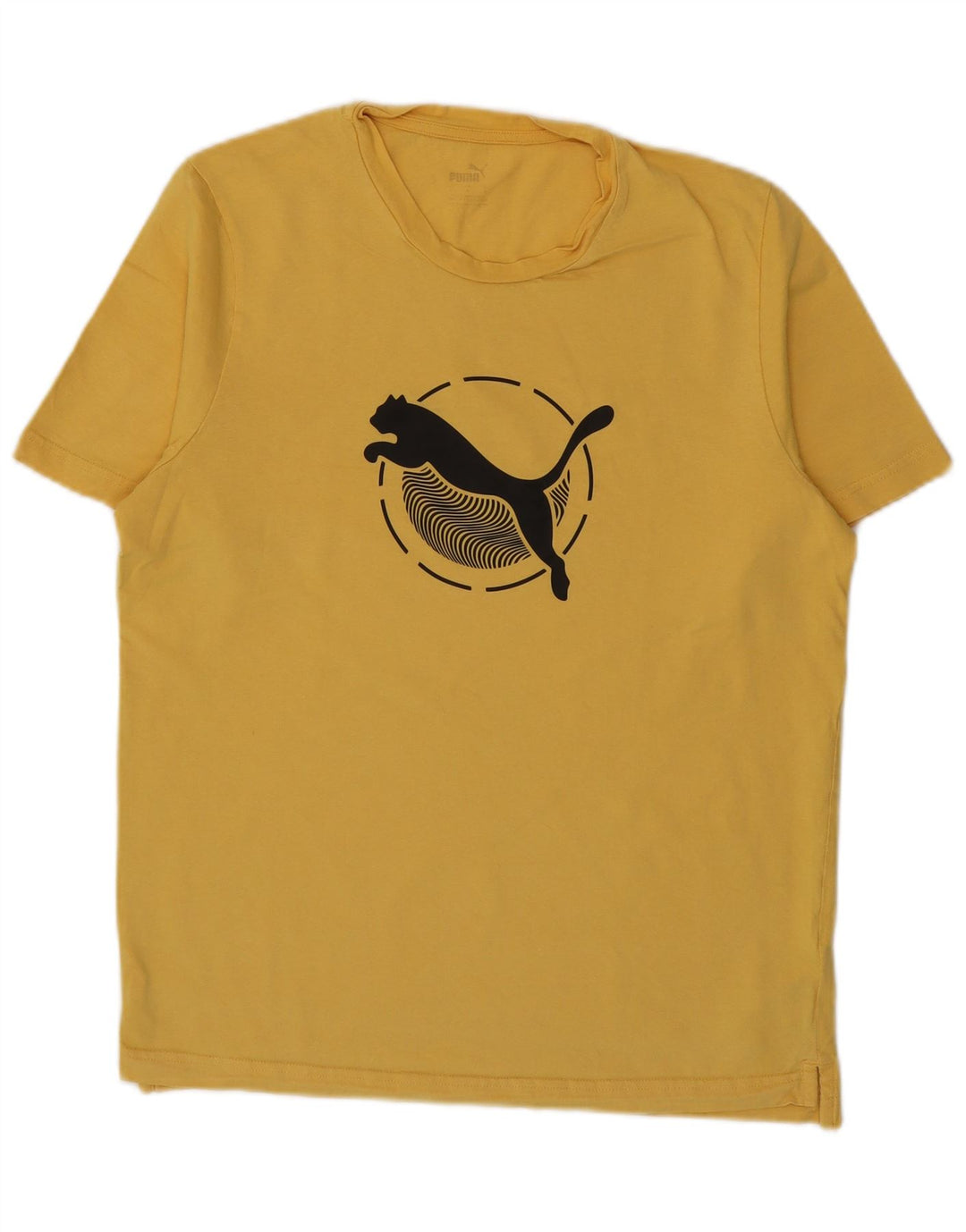 Puma - Camiseta gráfica para hombre, talla grande, algodón amarillo