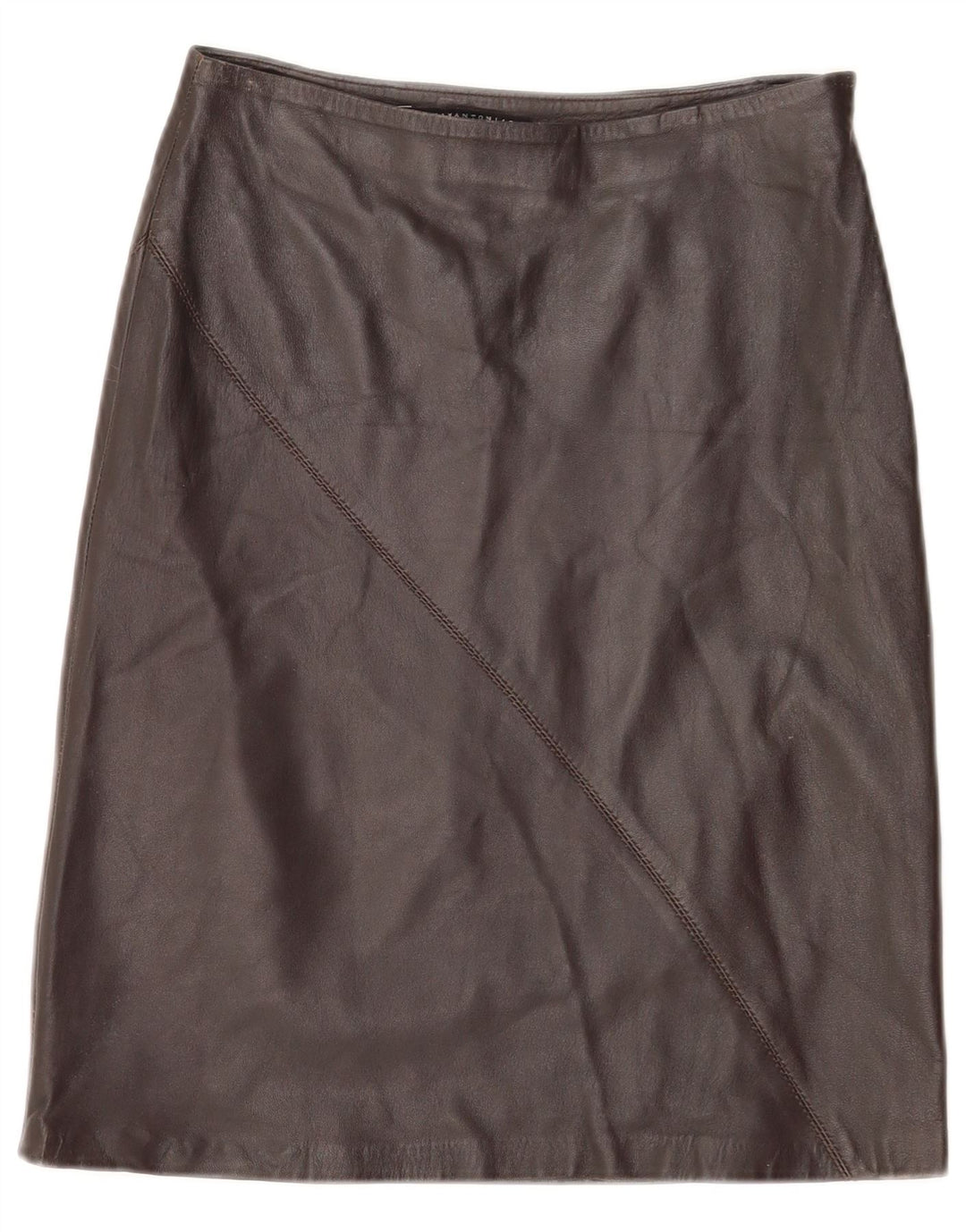 Falda de cuero para mujer Lorena Antoniazzi IT 42 Medium W26 Cuero marrón