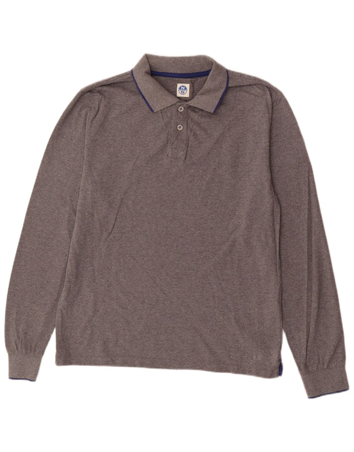North Sails Polo De Manga Larga Para Hombre Algodón Gris Grande