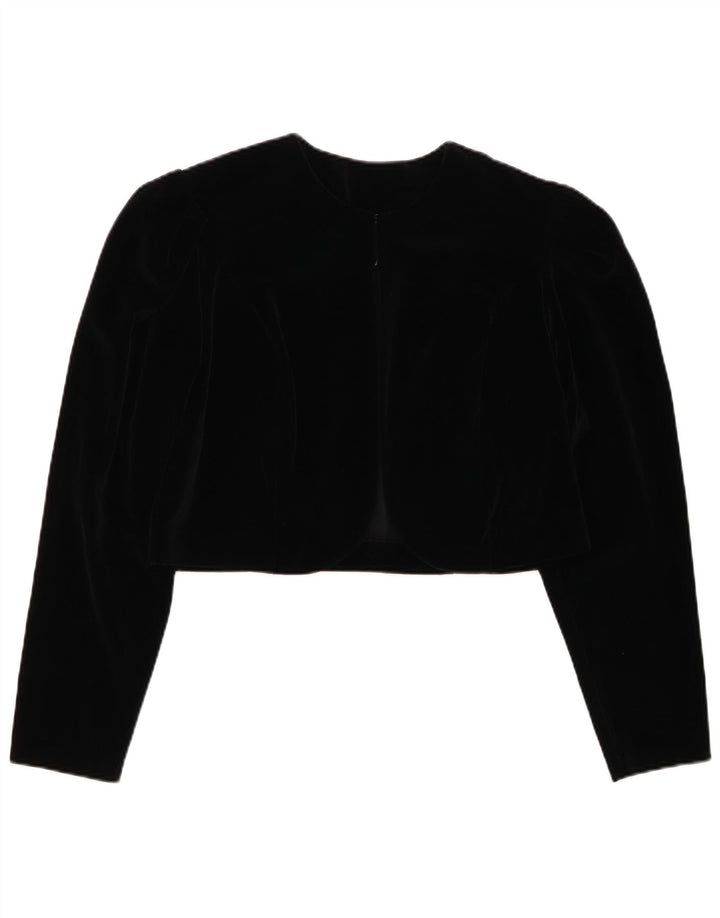 CHOU CHOU Top Bolero para Mujer UK 40 Grande Negro