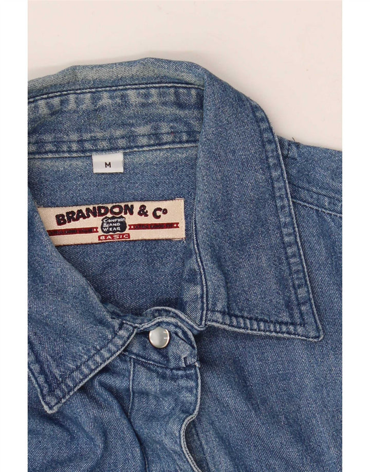 Brandon & C Camisa vaquera sin mangas para mujer UK 44 Azul medio