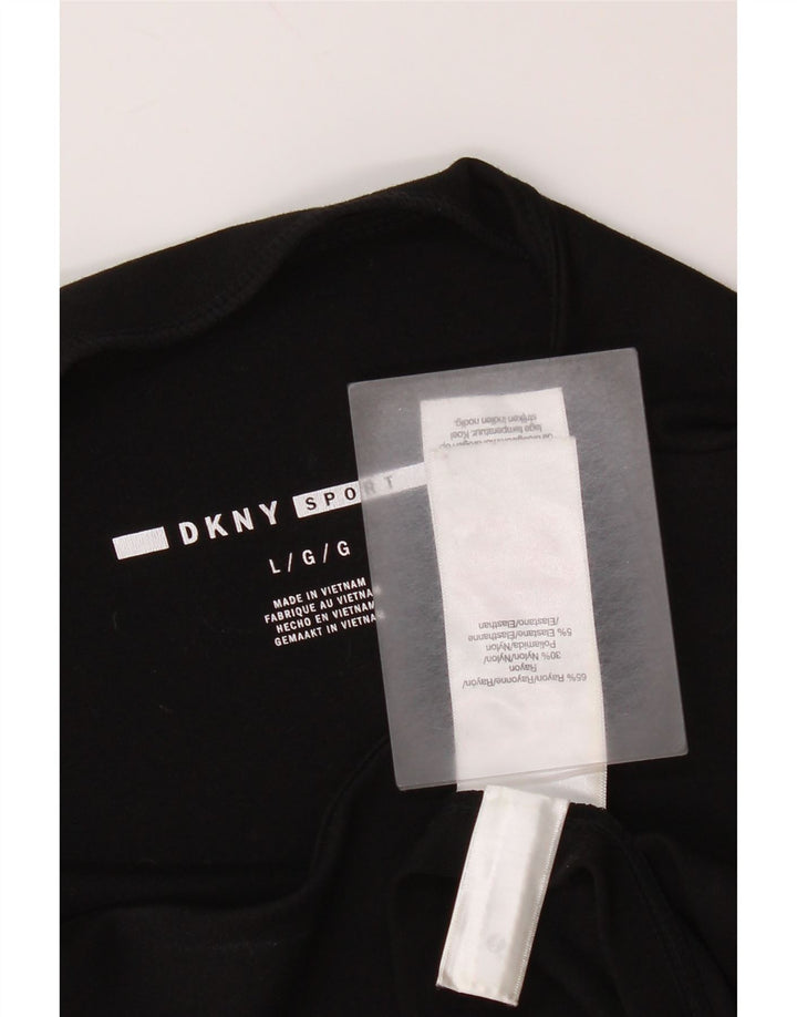 Dkny Top gráfico para mujer manga 3/4 UK 46 Large Rayón negro