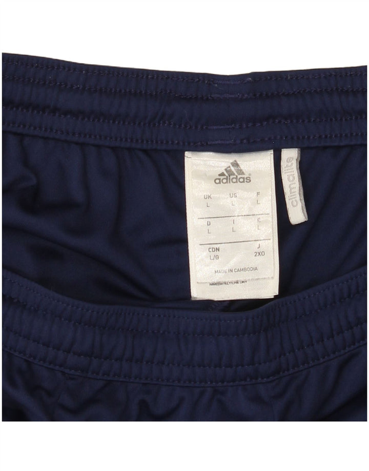 Adidas Mens Climalite Sport Shorts Grande Azul Marino Colorblock Poliéster