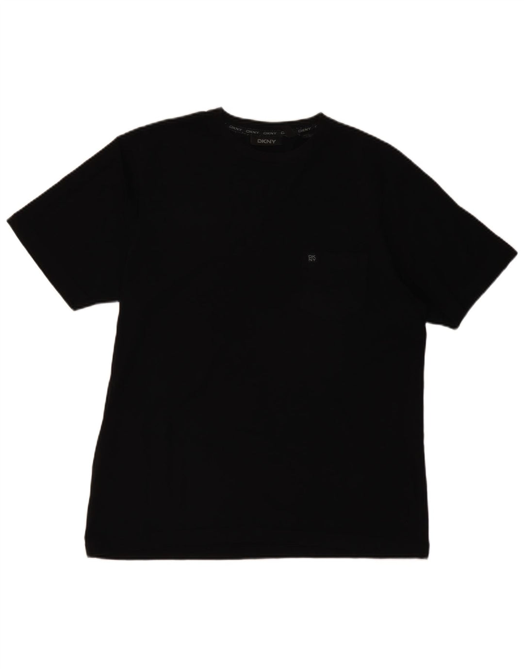 DKNY Camiseta para hombre Top grande de algodón negro