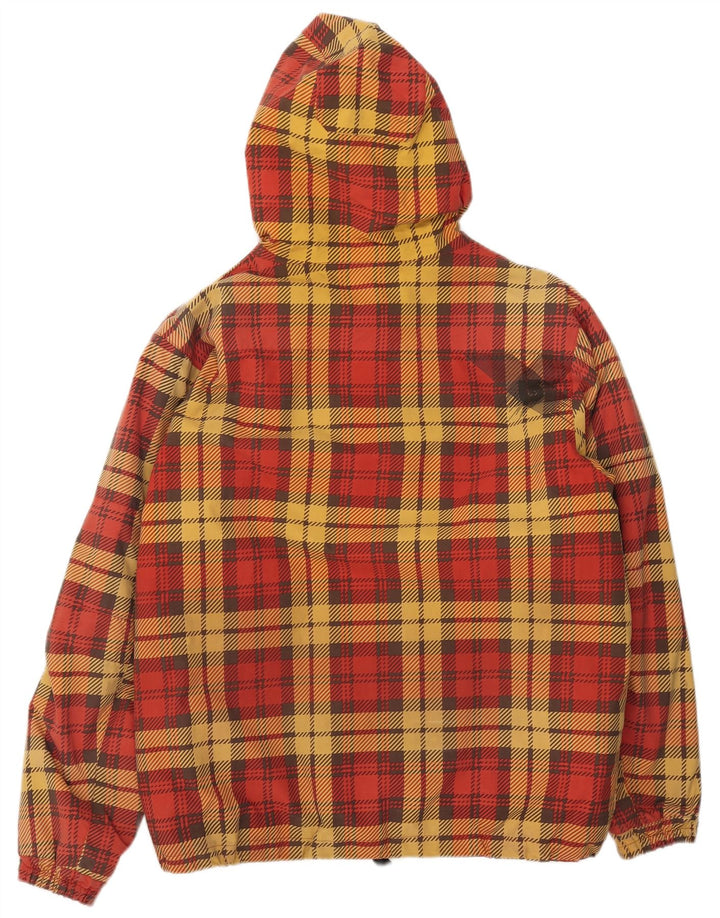 Burton Chaqueta de esquí con capucha para hombre UK 38 Medium Red Check Poliéster
