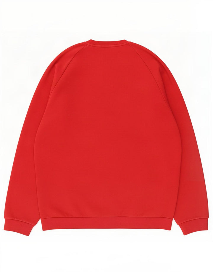 Adidas Hombre Sudadera Jumper Grande Rojo Algodón
