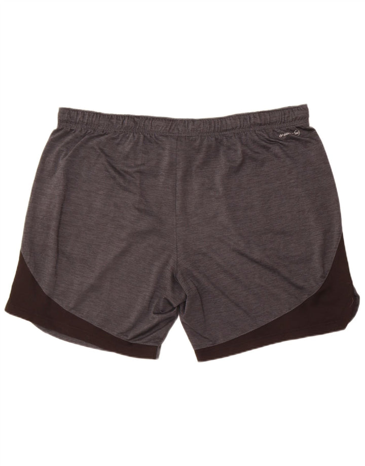 Russell Athletic - Pantalones cortos deportivos para hombre (poliéster), color gris