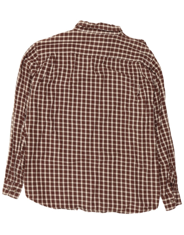 Wrangler Camisa De Franela Hombre XL Algodón A Cuadros Marrón