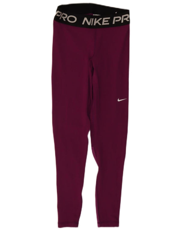 Nike Leggings Dri Fit Graphic para mujer UK 8 Small Púrpura Colorblock