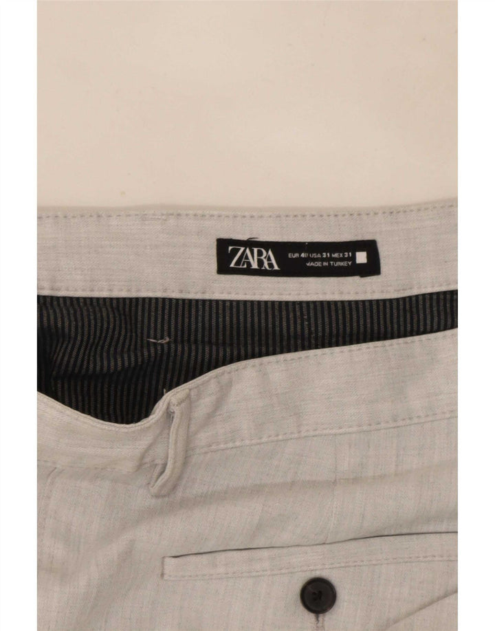 Zara Mens Slim Chino Pantalones EU 40 Medium W31 L28 Gris