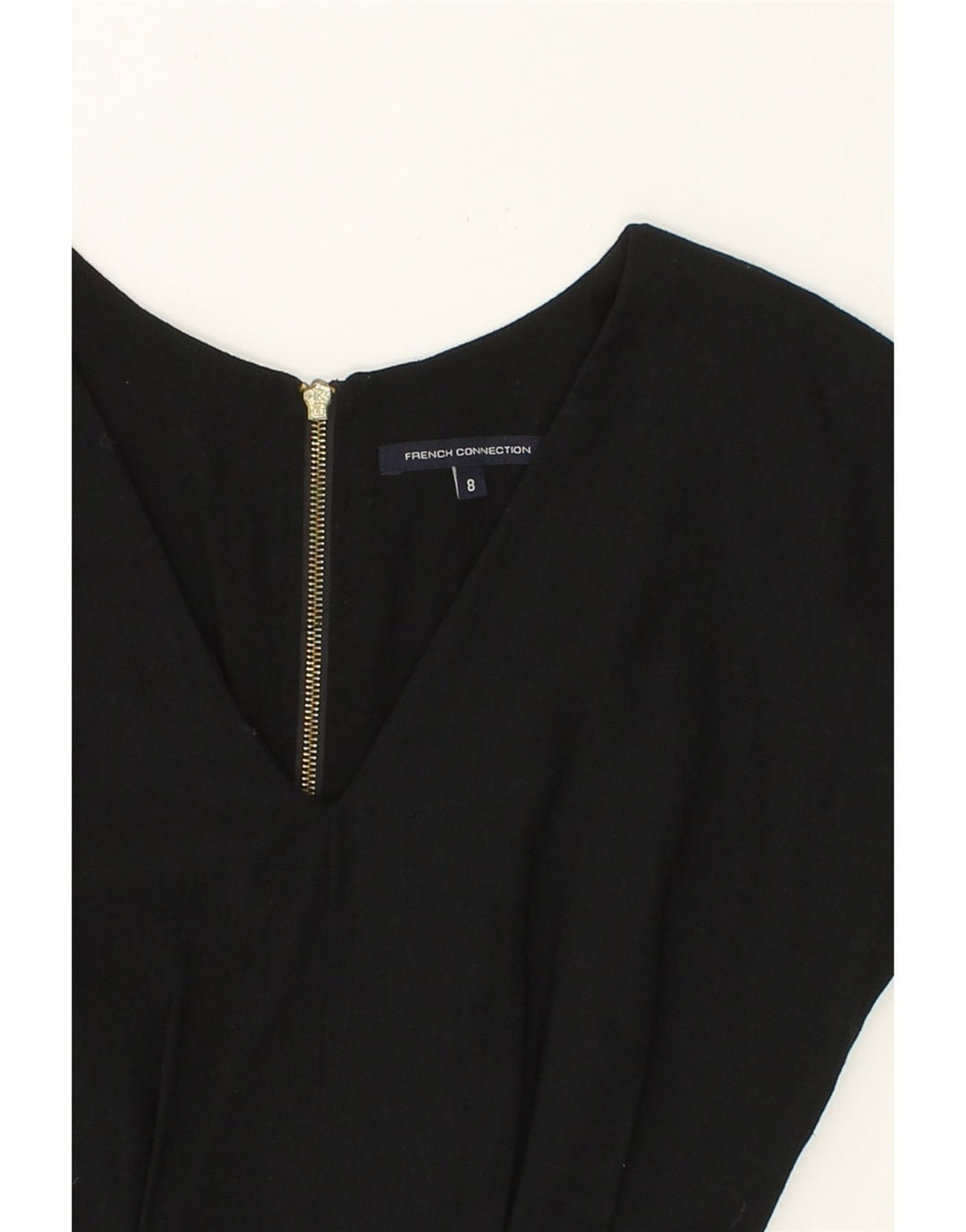 FRENCH CONNECTION Womens Basic Dress UK 8 Small Black Viscose Vintage French Connection and Second-Hand French Connection from Messina Hembry 