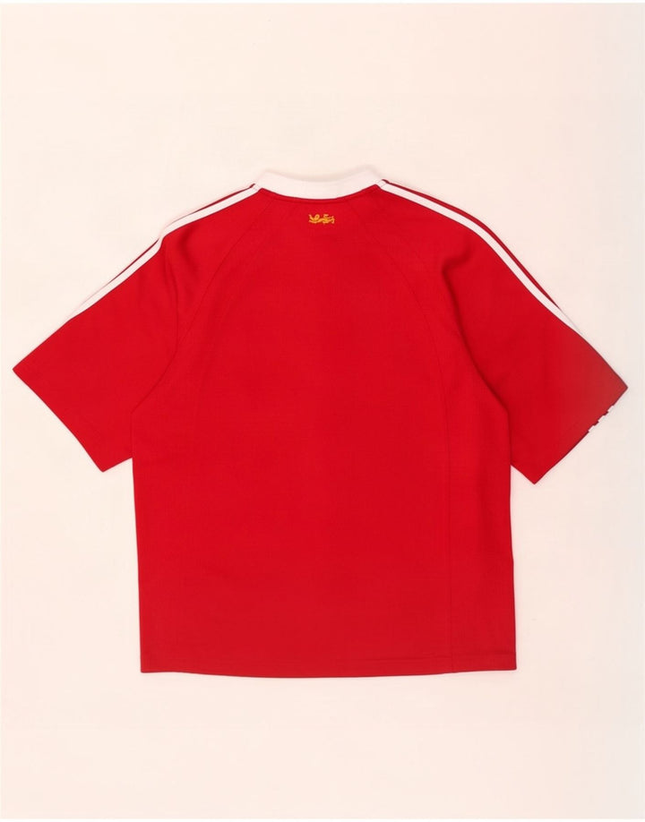Adidas Hombre Zurich Graphic Camiseta Top Medio Rojo Colorblock Poliéster