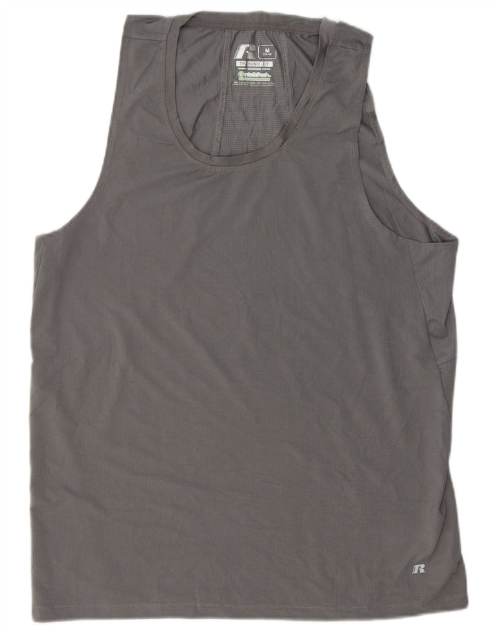 RUSSELL ATHLETIC Camiseta sin mangas para hombre UK 38/40 Gris medio Poliéster