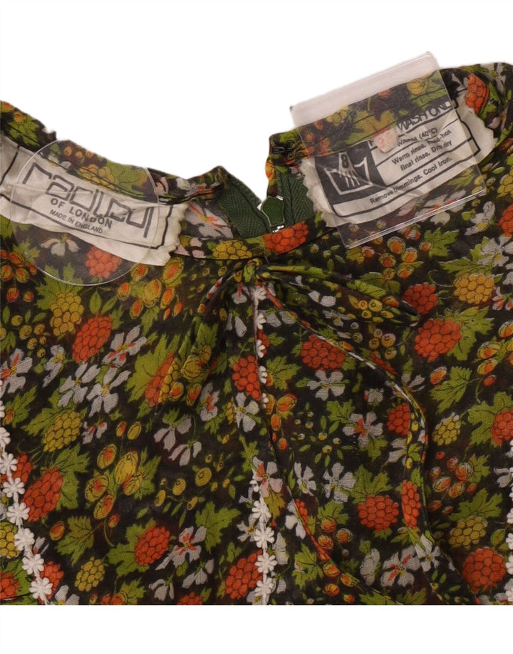 Radley Vestido largo para mujer EU 38 Verde medio Floral
