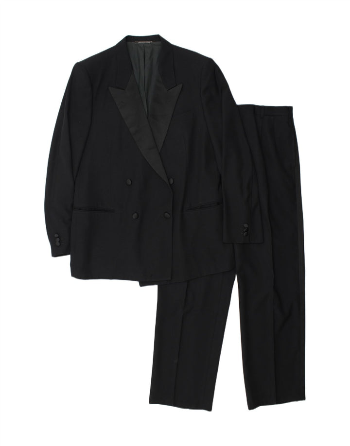 Egon Von Furstenberg Mens UK 40 Large W32 L32 Lana virgen negra