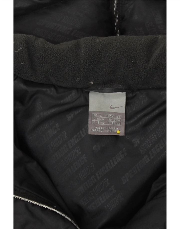 Nike Abrigo largo acolchado con capucha para mujer UK 8/10 Small Black