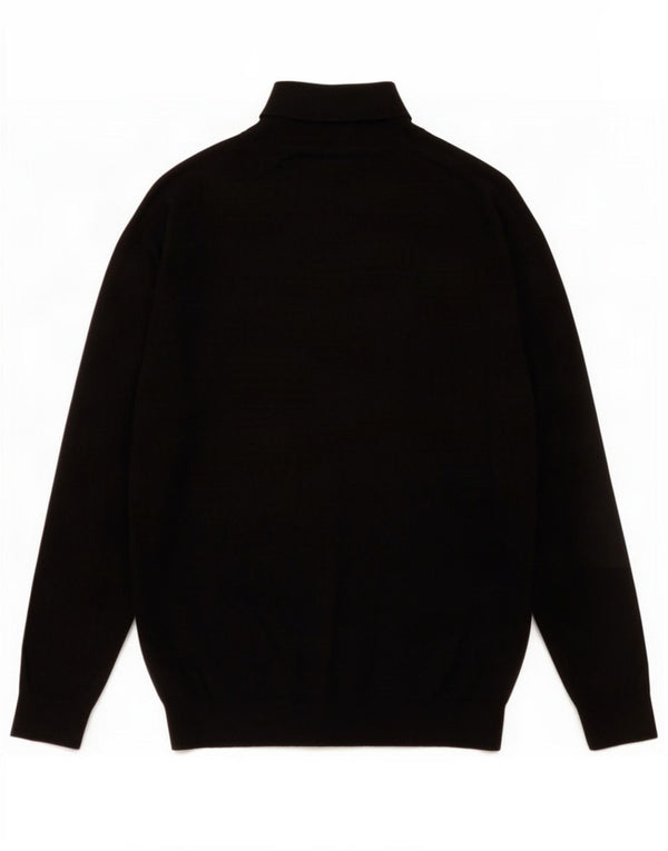 Zara Mens Roll Neck Jumper Sweater Grande Negro