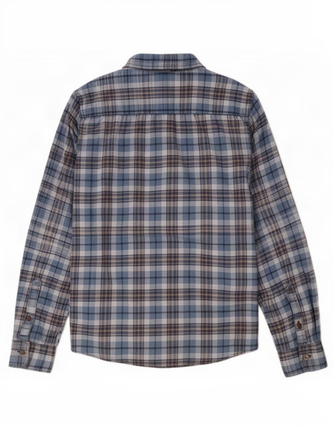 Camisa de hombre Fat Face de algodón a cuadros azul medio