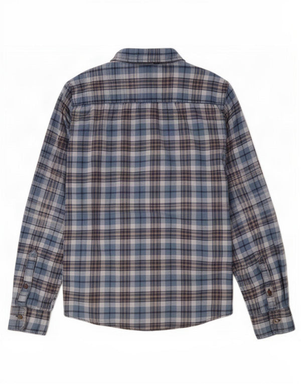 Camisa de hombre Fat Face de algodón a cuadros azul medio