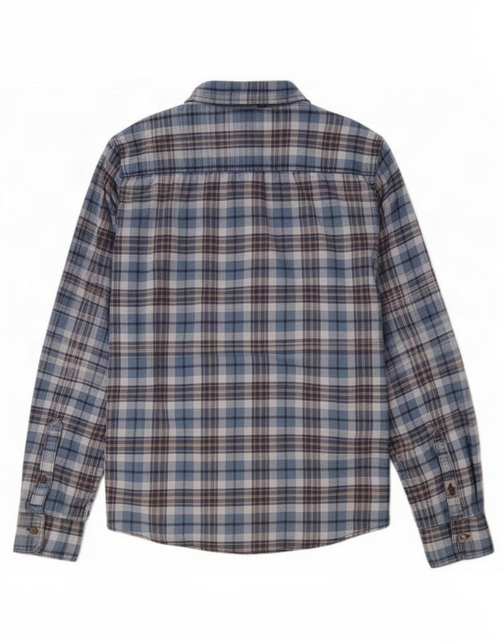 Camisa de hombre Fat Face de algodón a cuadros azul medio