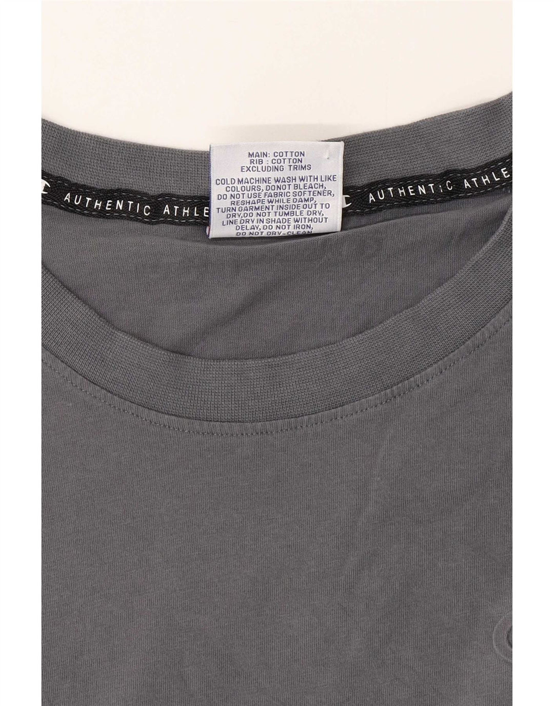 Champion Camiseta Regular para Hombre Top Grande Gris Algodón