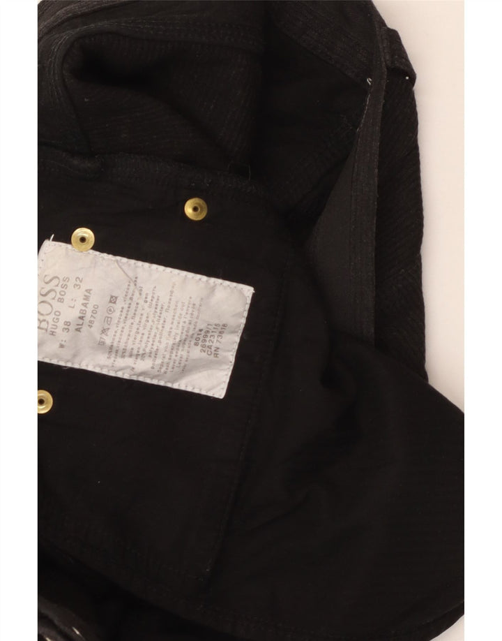 Pantalones rectos de pana Alabama de HUGO BOSS para hombre W38 L32 Viscosa negra