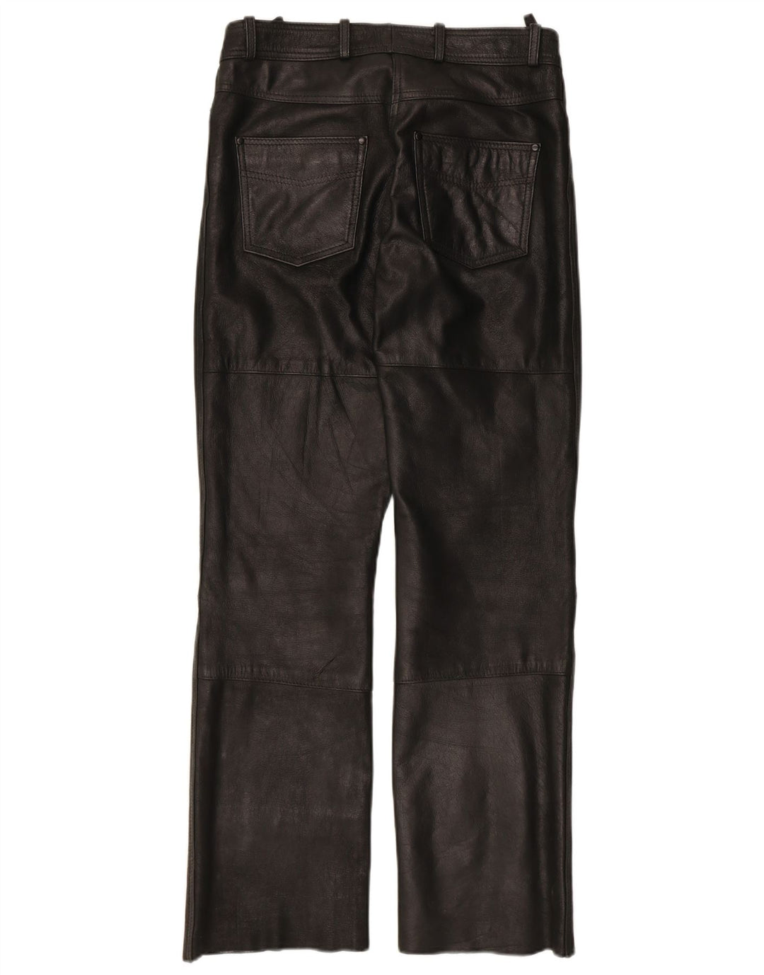 HIGHWAY 1 Pantalones rectos para mujer EU 36 Small W28 L29 Cuero negro