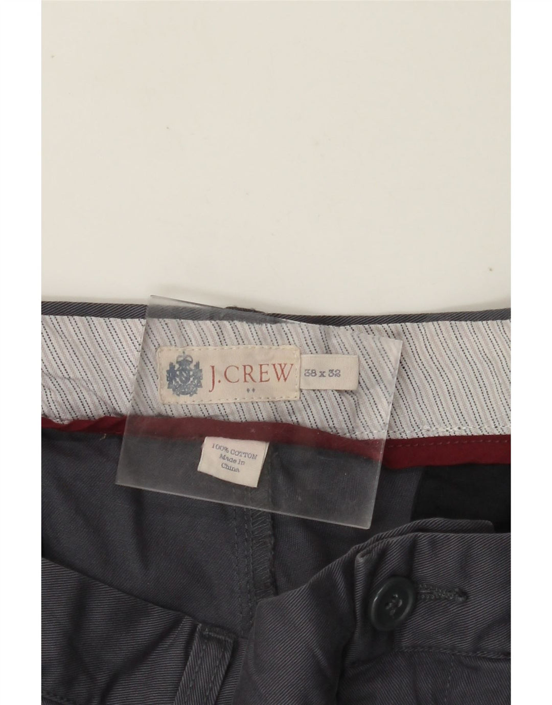J. CREW Pantalón chino recto para hombre W38 L32 Algodón gris