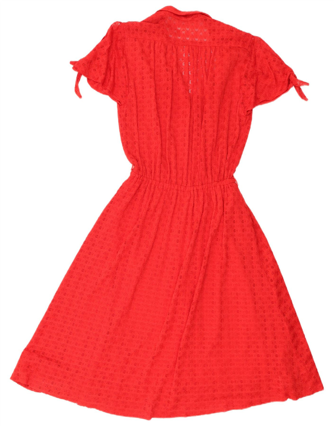 Vintage mujer A-Line vestido Reino Unido 8 pequeño rojo
