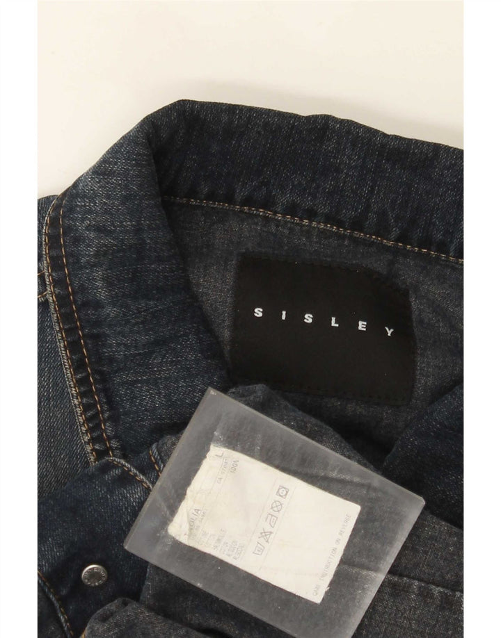 Sisley Chaqueta vaquera para hombre UK 40 Large Algodón azul