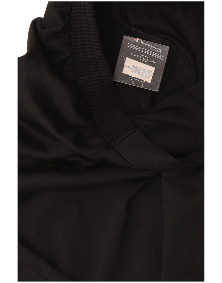 Champion Pantalones De Chándal Acampanados Para Mujer UK 44 Grande Poliéster Negro