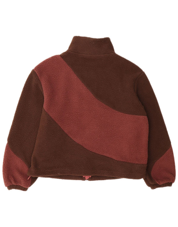 Marks & Spencer Chaqueta polar extragrande para mujer UK 8 Small Marrón Colorblock