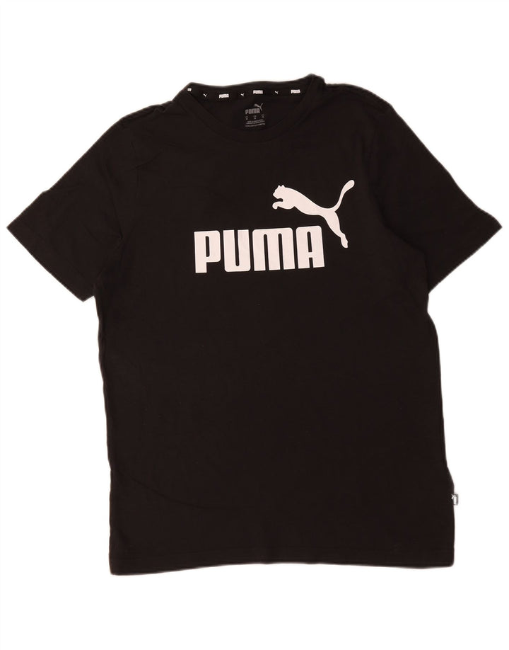 Puma Camiseta gráfica para hombre Top Medium Black Cotton