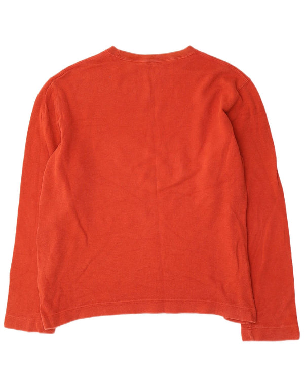 Gap Hombre Top Manga Larga Grande Algodón Naranja